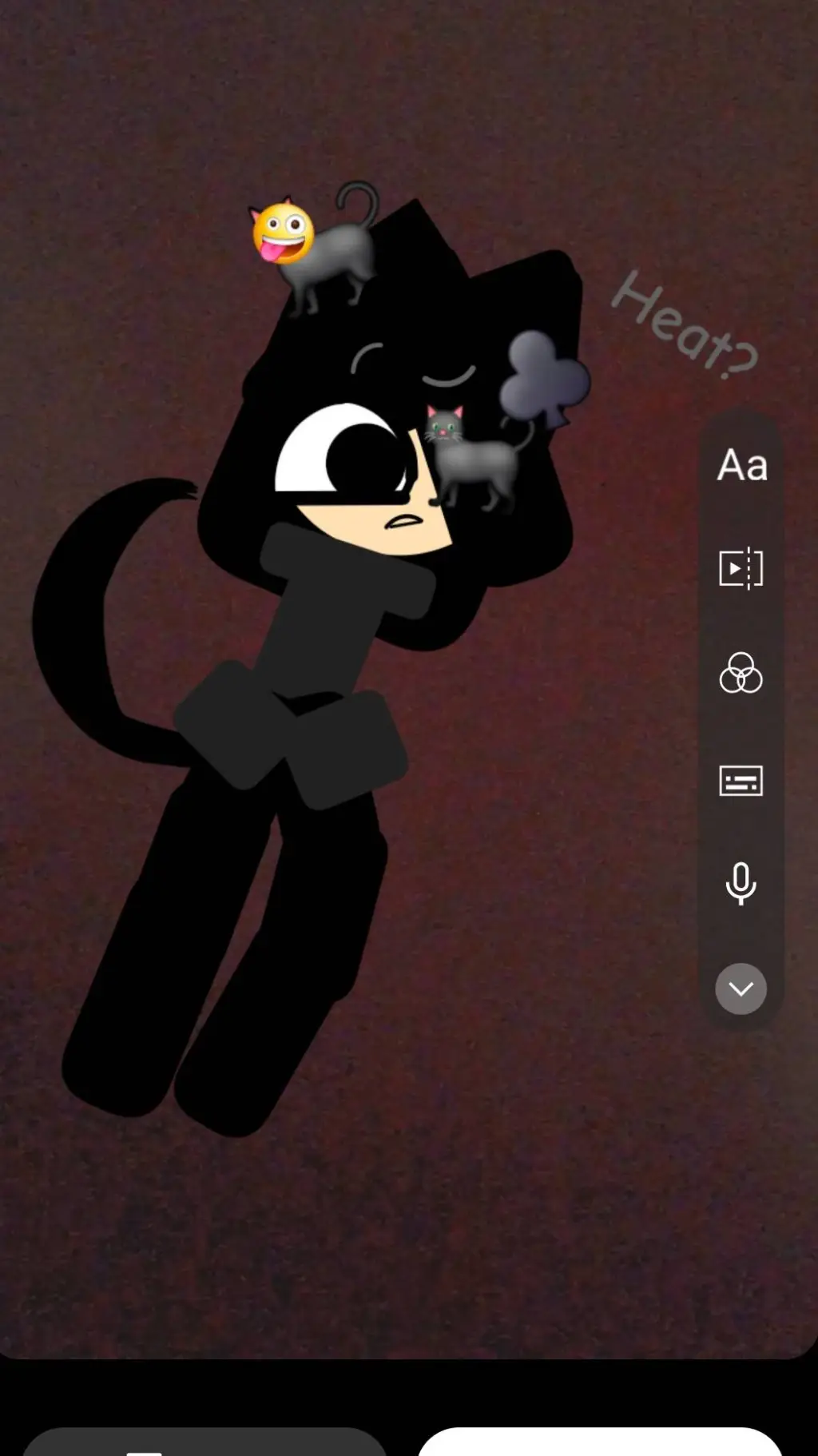 ai character: gata preta background