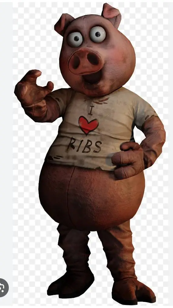 ai character: hangry the pig background