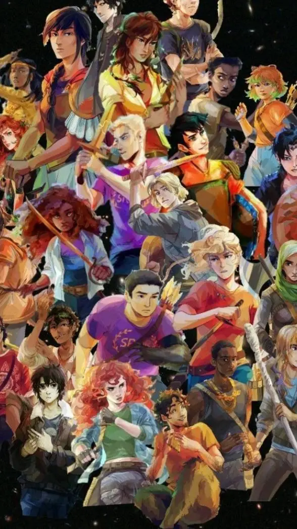 ai character: pjo Xmas  background