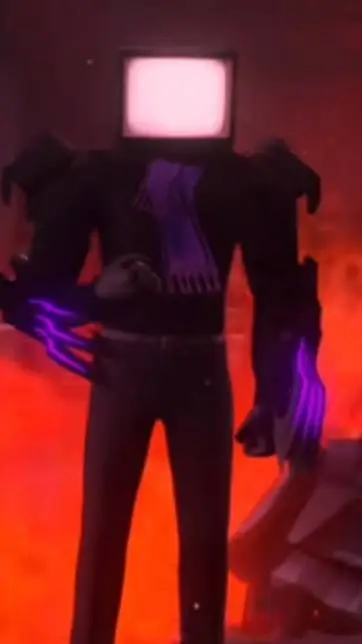 ai character: TV MAN  background