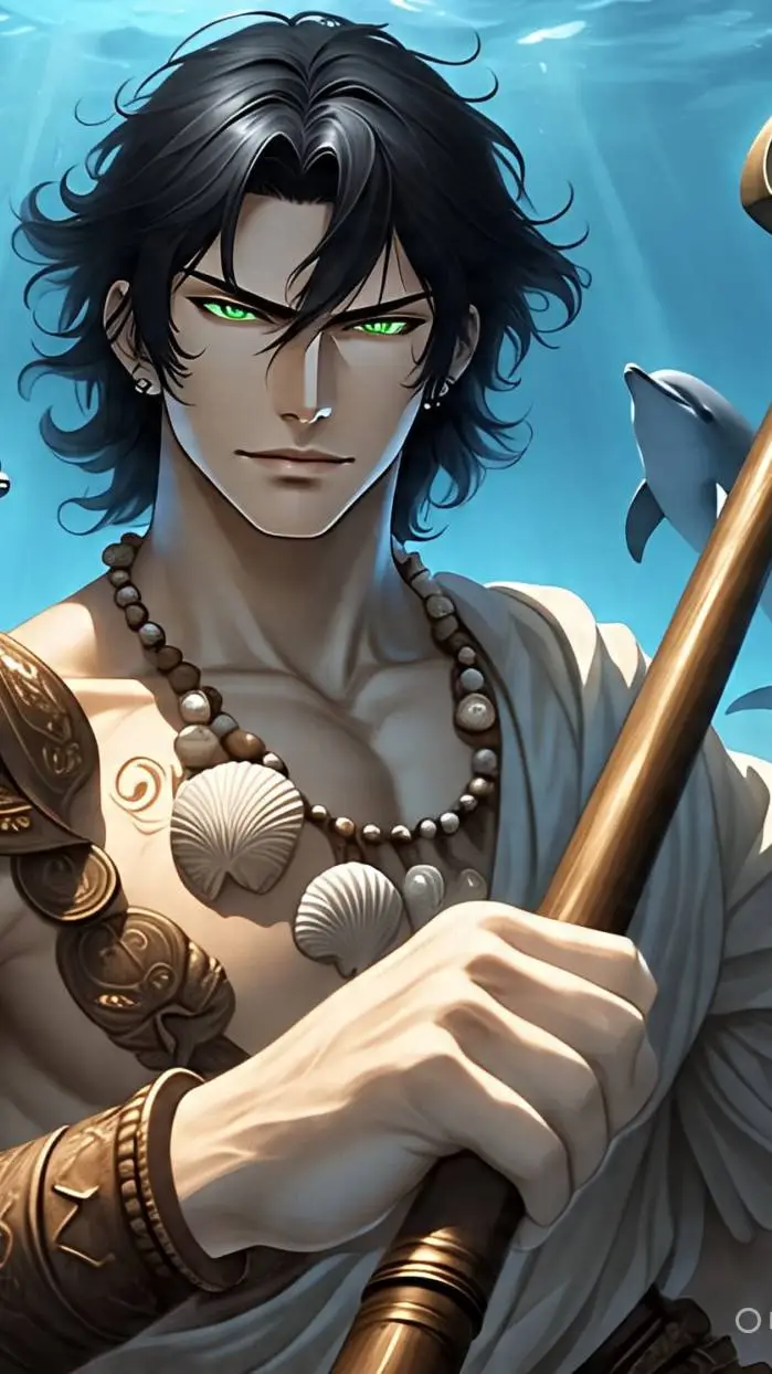 ai character: Poseidon background