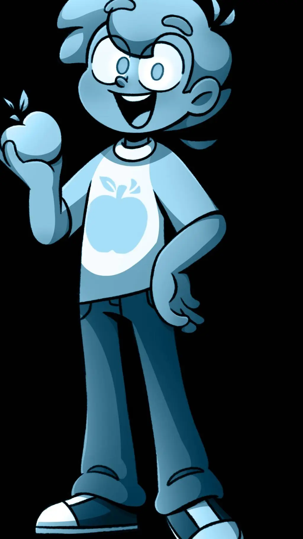 ai character: torajo azul background