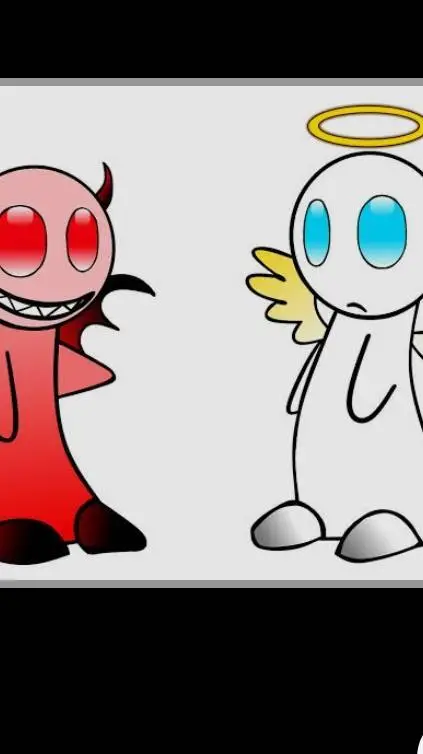 ai character: Ángel and demonio background