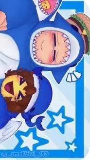 ai character: chikenburger🍗🍔🍔🍗 background