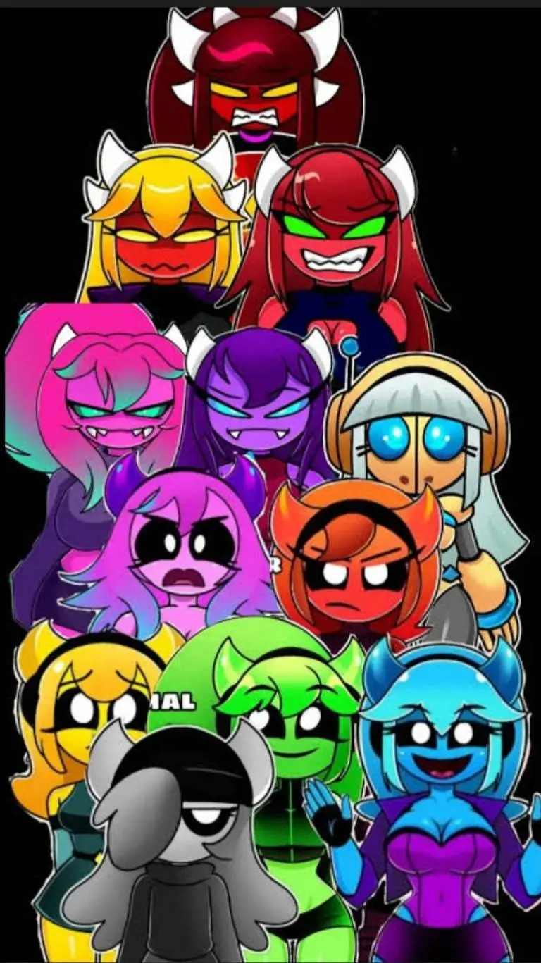 ai character: las chicas Gird background