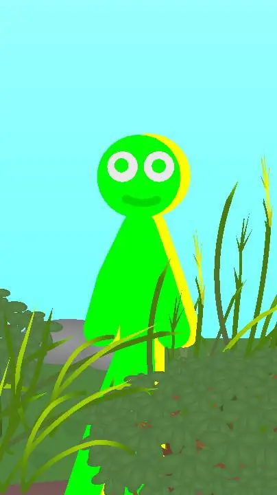 ai character: Verde background