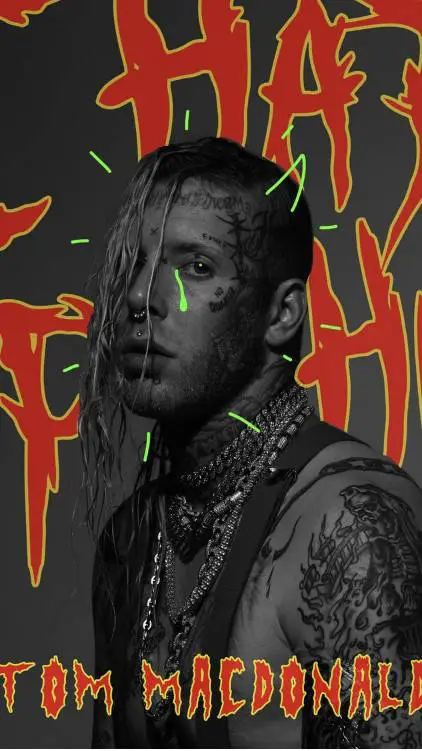 ai character: tom MacDonald  background