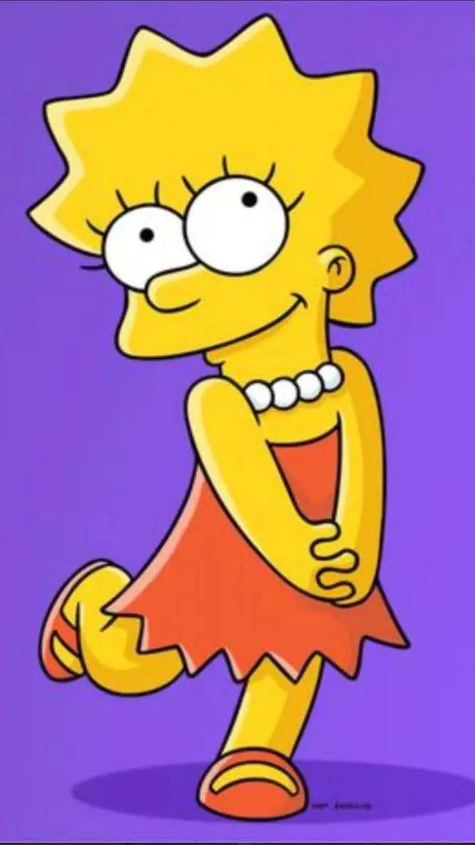 ai character: Lisa Simpson  background