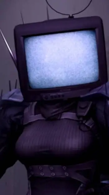 ai character: large tv woman background