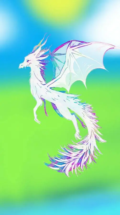 ai character: dragão Branco background