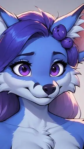 ai character: Mysia Blueberry background
