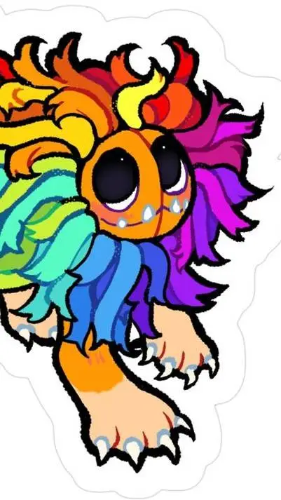 ai character: ярнаби 🦁🌈 background