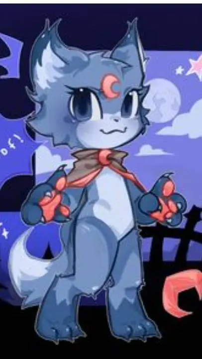 ai character: эклипс 🐺💙❤ background