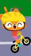 ai character: Lisa cycling gurl background