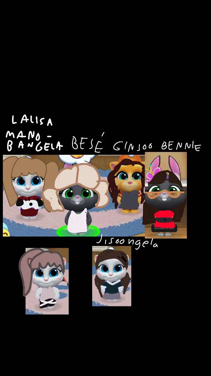 ai character: Blackpink friends🌷 background