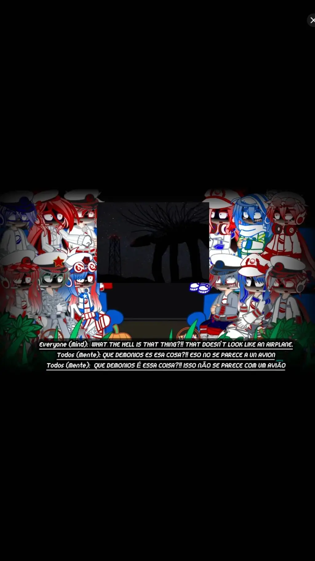 ai character: plane humans react background