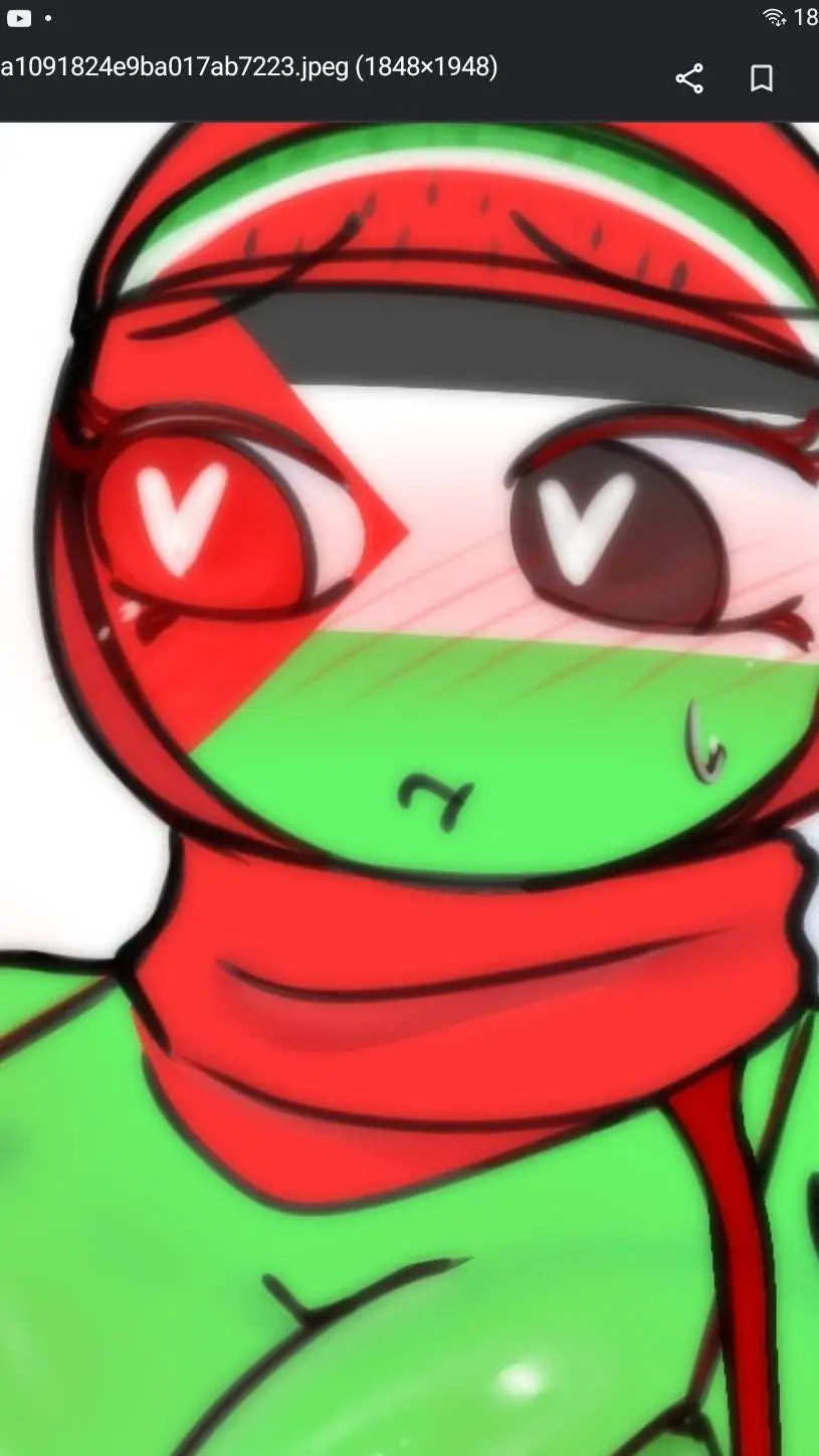 ai character: palestina background