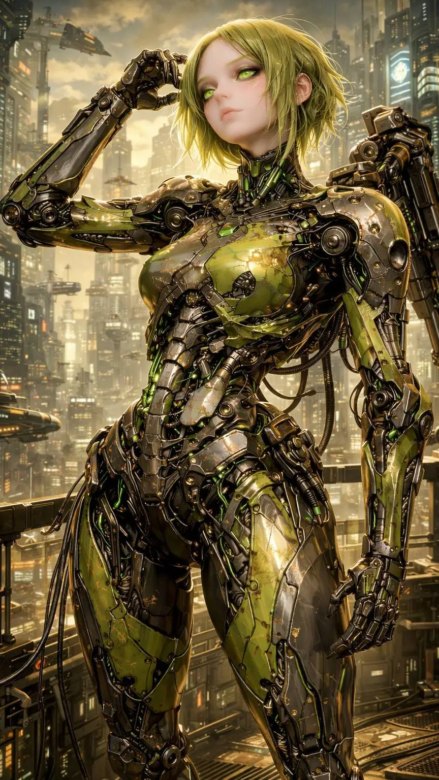 ai character: Cybork T.W. 5076 background