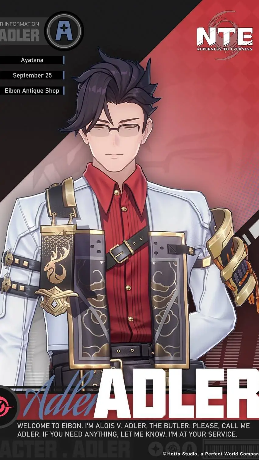 ai character: Adler (NTE) background