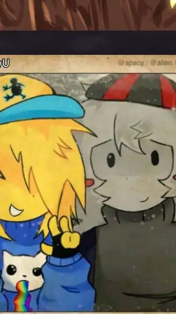 ai character: Amber y grey  background