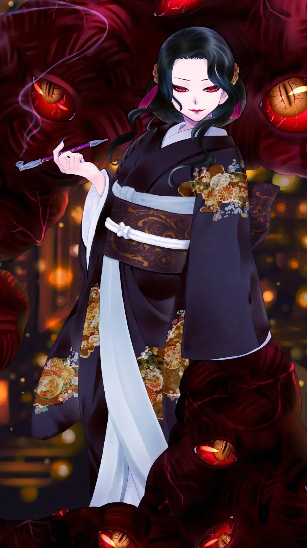 ai character: Muzan x douma  background