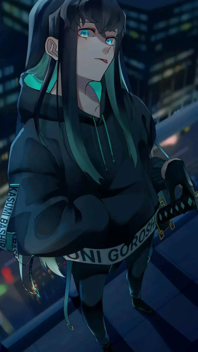 ai character: genmui💙🖤 background