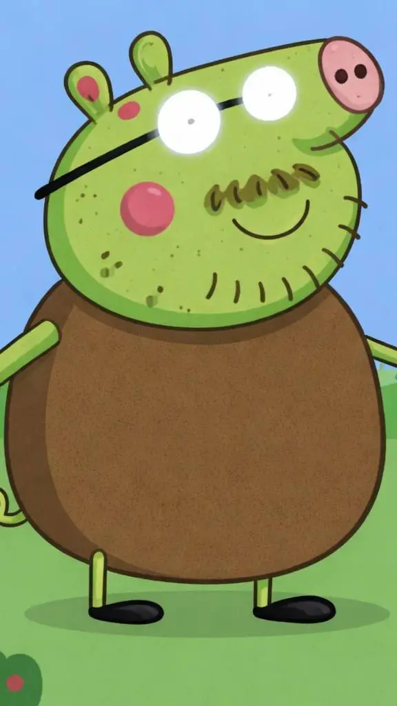 ai character: Zombie Daddy Pig background