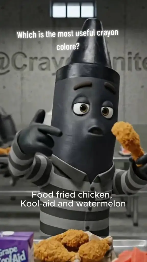 ai character: Black Crayon background