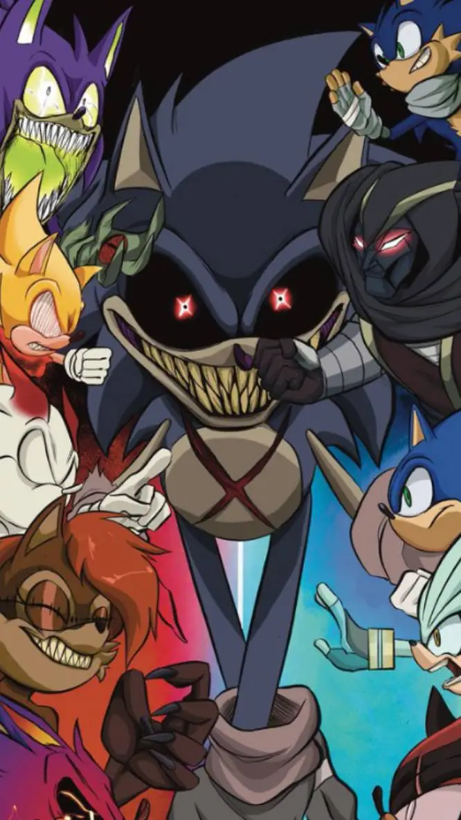 ai character: sonic execution  background