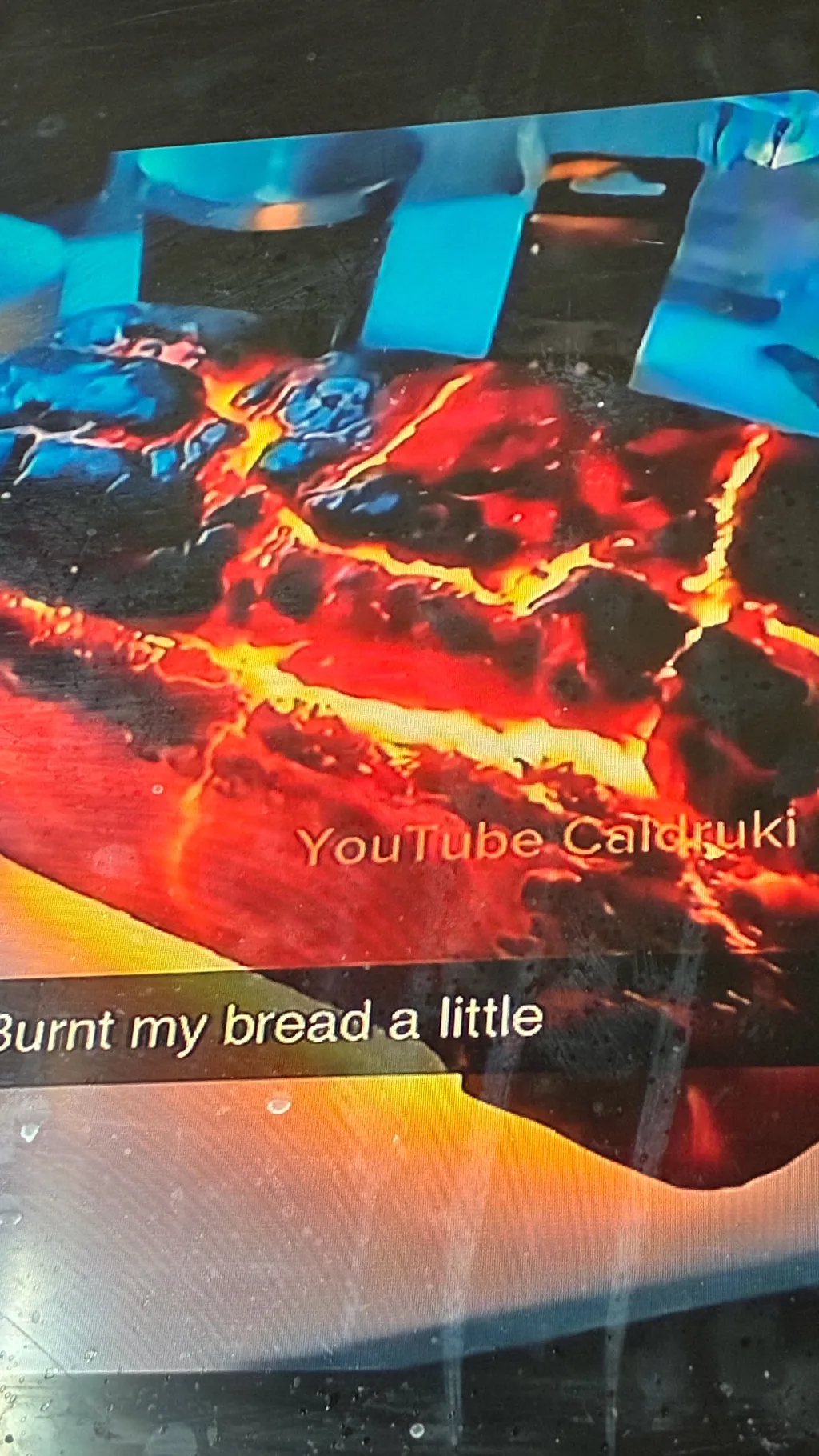 ai character: Burnt bread background
