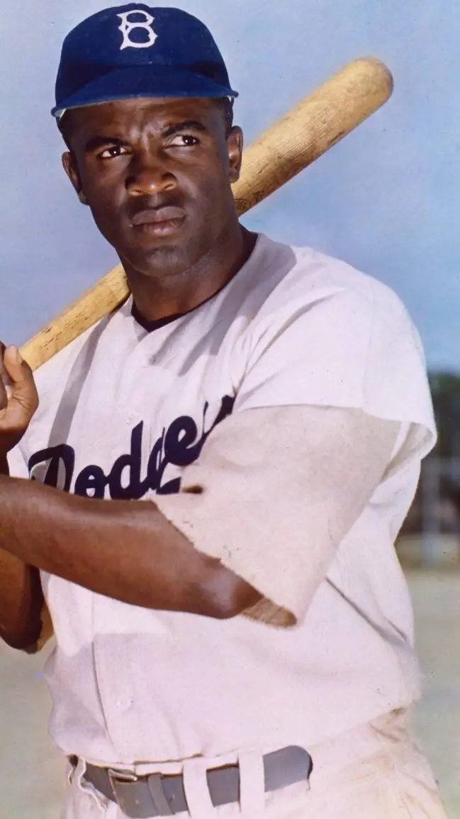 ai character: Jackie Robinson  background