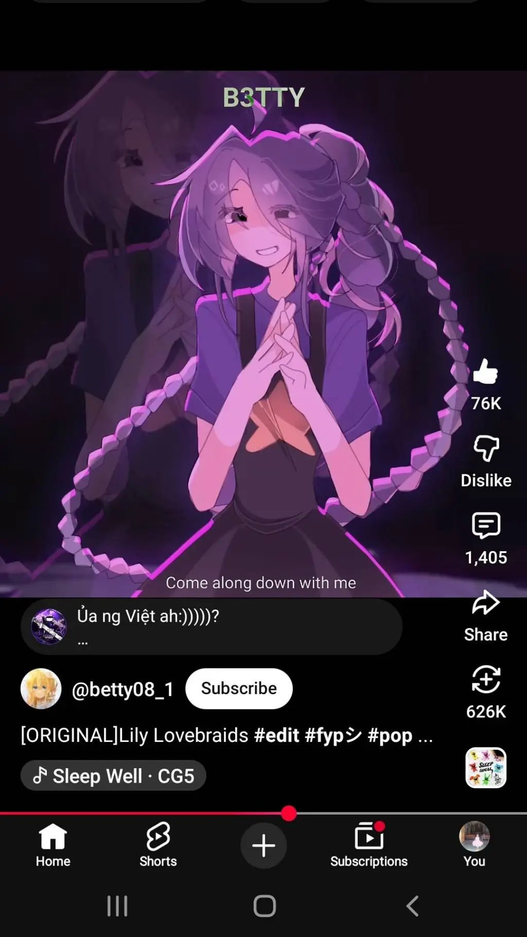 ai character: Lilly lovebraids background