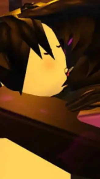 ai character: Two time X Azure background