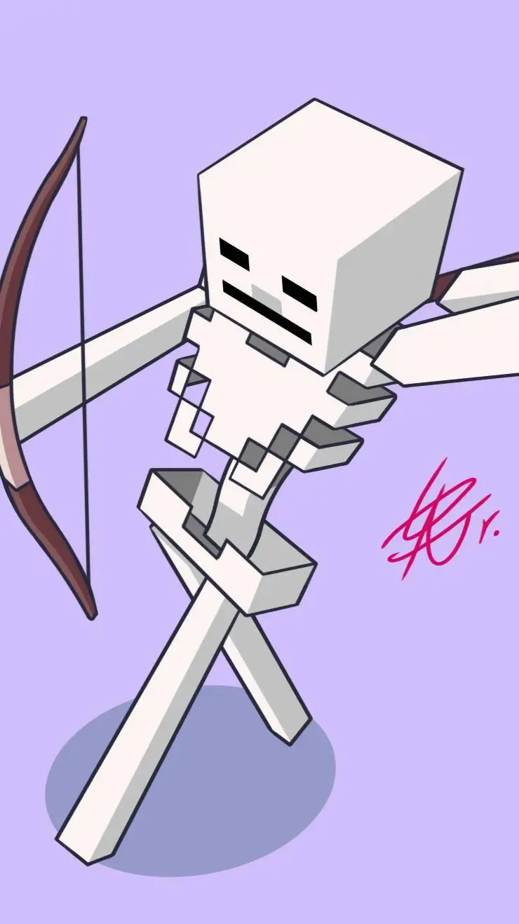 ai character: esqueleto maicraf background