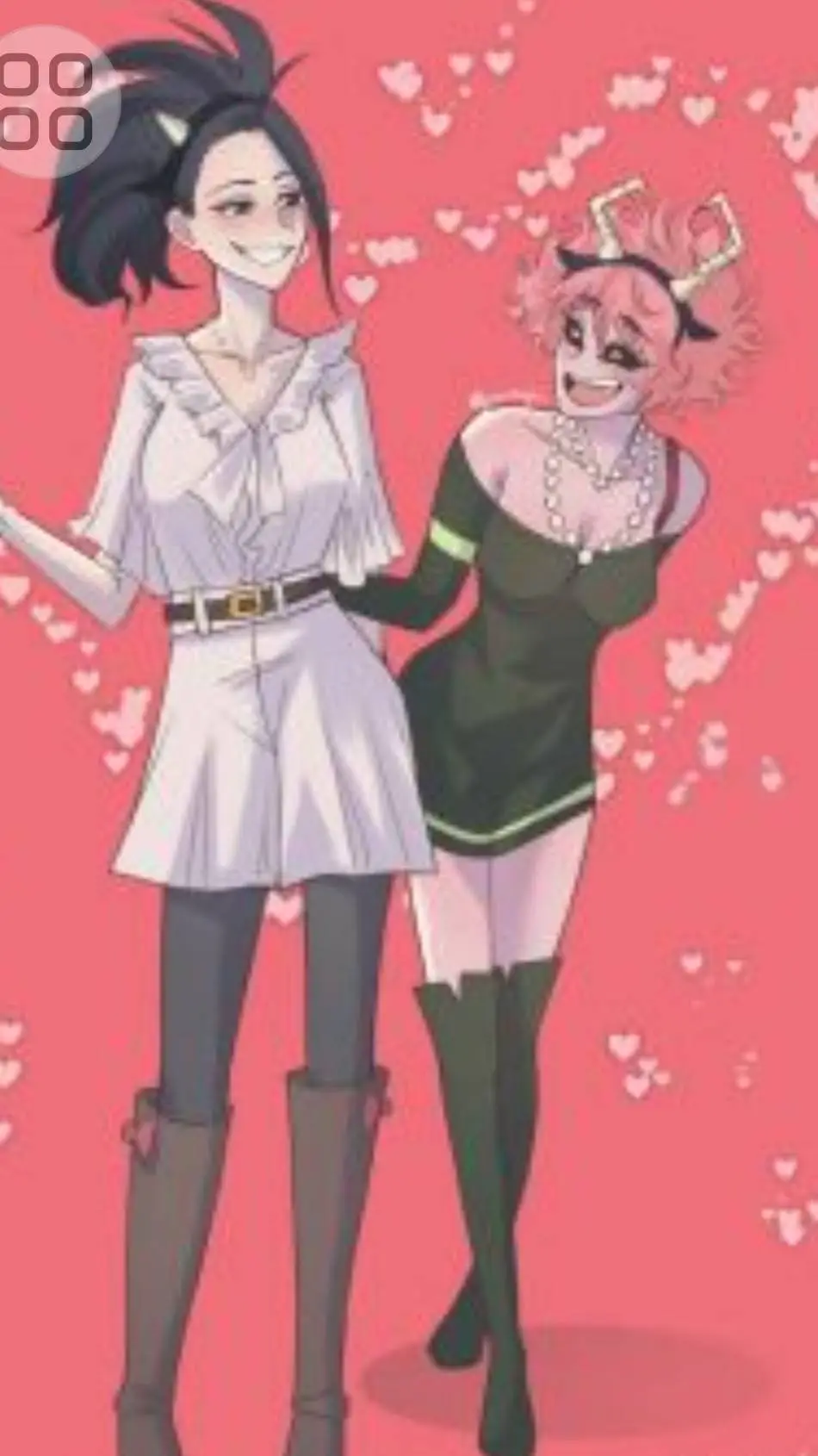 ai character: momo+mina date you background