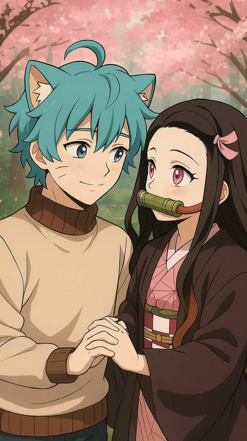 ai character: gumball X nezuko background