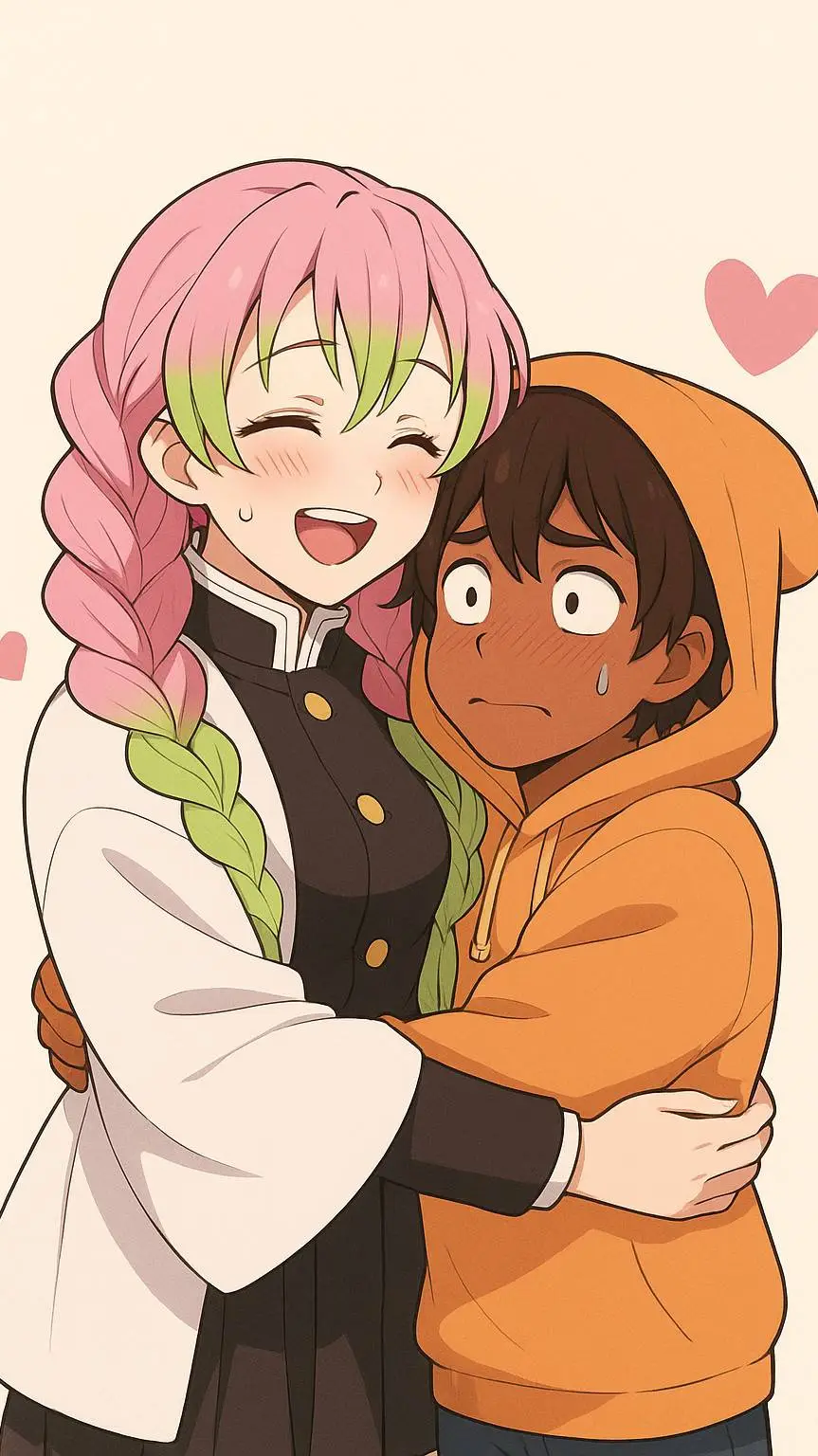 ai character: darwin X mitsuri background