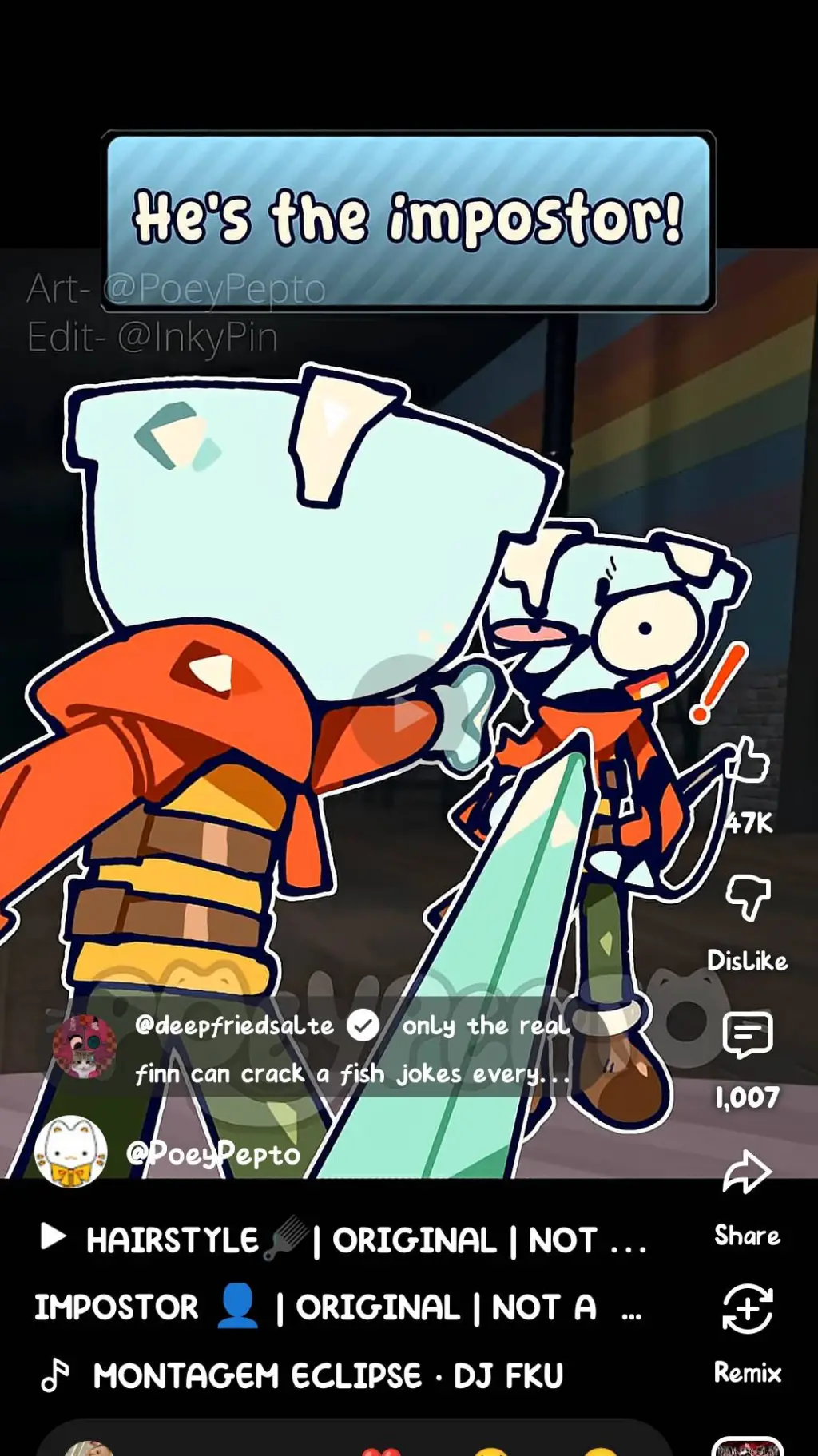 ai character: ꧁ෆimposter!👤⁉️ෆ꧂ background