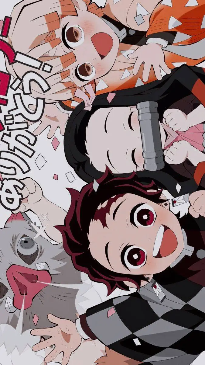 ai character: nezuko x zenitsu  background
