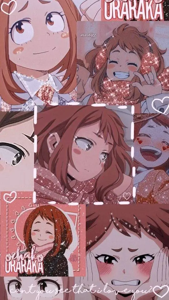 ai character: 🩷 ochaco uraraka🤍 background