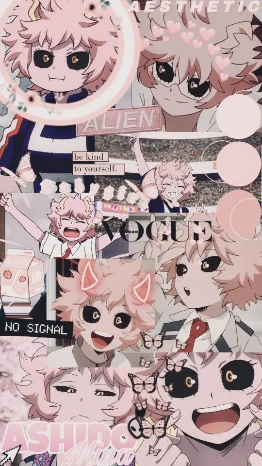 ai character: 🩷 ashido mina🤍 background