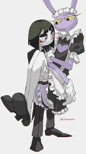 ai character: Jax et Pomni resto background