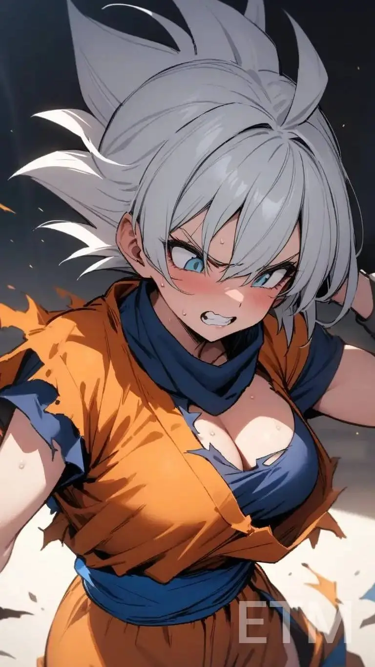 ai character: goku feminino  background