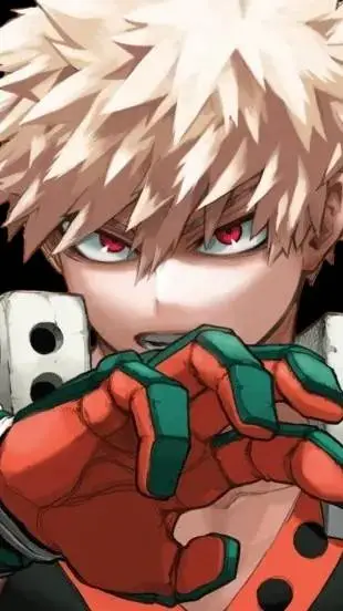 ai character: make bakugo smile background