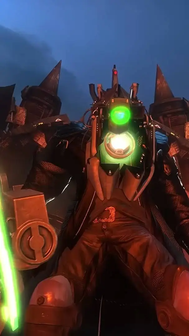 ai character: titan cameraman  background