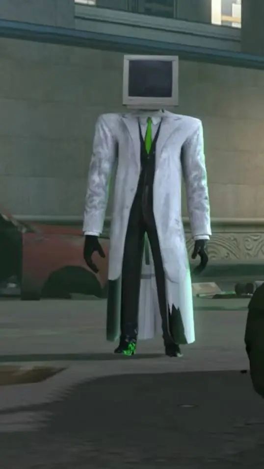 ai character: computer man  background