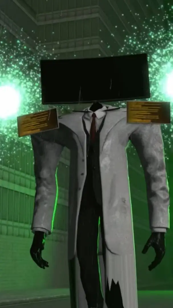 ai character: large computer man background