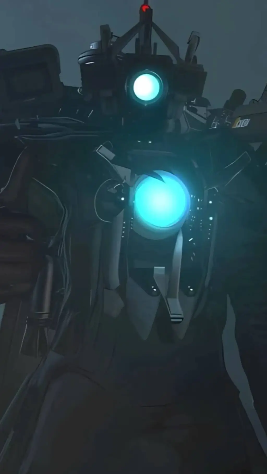 ai character: titan cameraman  background