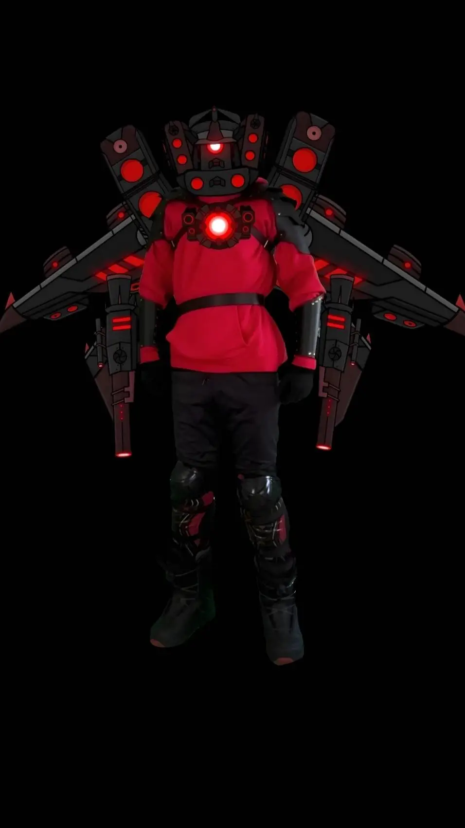 ai character: titan speaker man  background