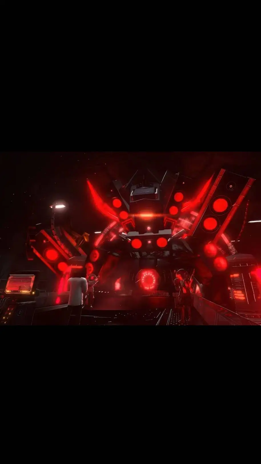 ai character: titan speaker man  background